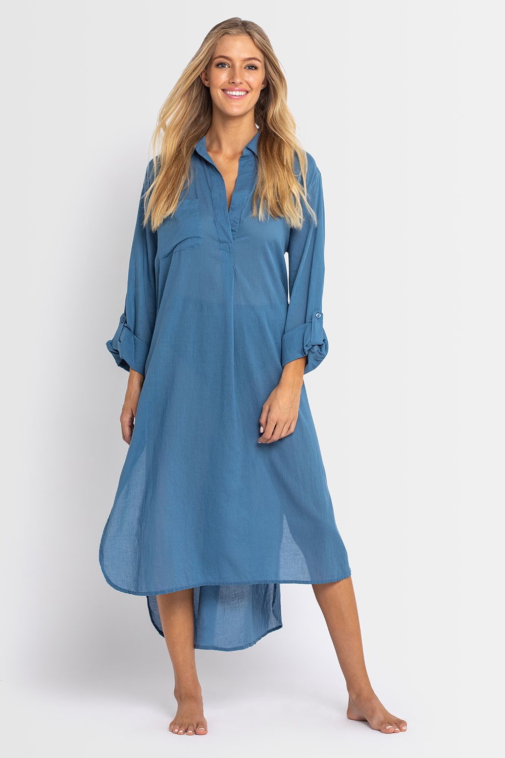 Sunseeker Resort Longline Shirt Chambray